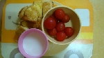 계란식빵+토마토+우유