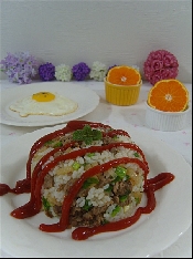 떡갈비깍두기 볶음밥