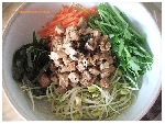 [봄미나리]고기두부생야채밥