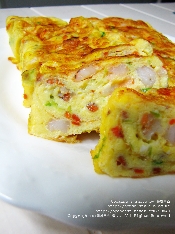 간단한 반찬...새우살 계란말이~